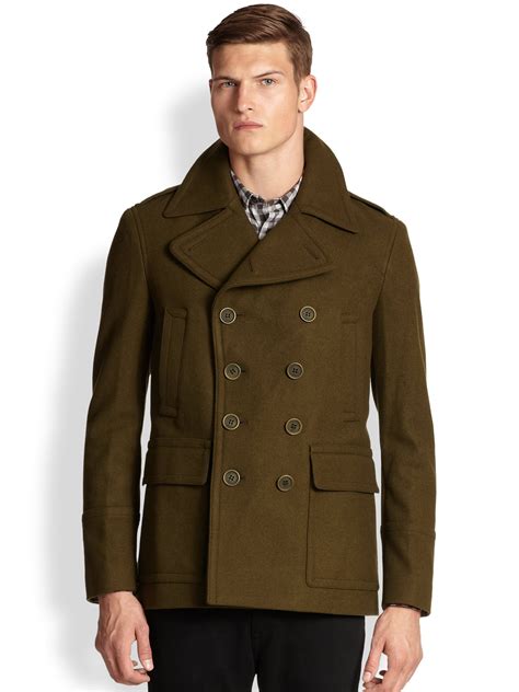 burberry peacoat men's sale|burberry cashmere coat men's.